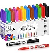 SUQJOY Dry Erase Markers, Fine Tip Whiteboard Marker, Low Odor Dry Markers with Pen Clip, Fine Po...