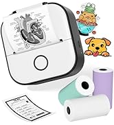 Ponek Print Pods Mini Sticker Printer - Mini Printer Sticker Maker T02, Sticker Maker Machine wit...