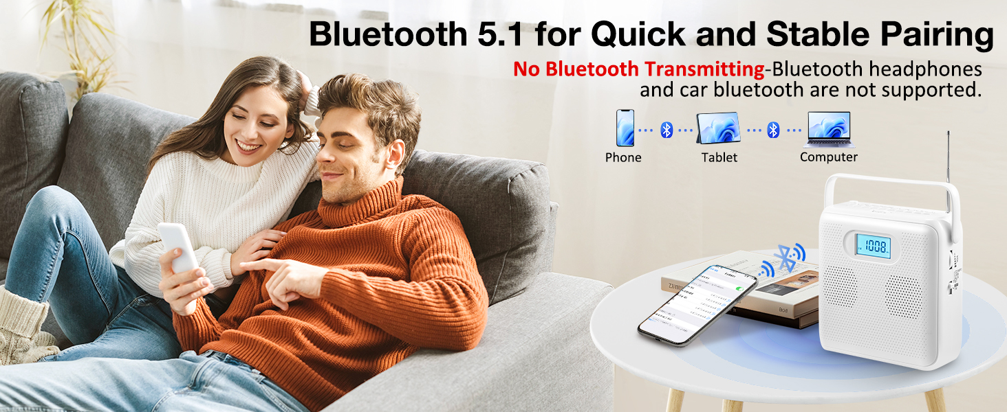 portable cd player with bluetooth