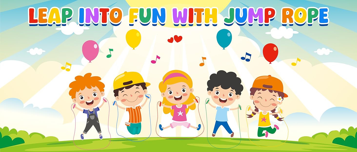 rope jump kids skipping adjustable fitness exercise outdoor jumping pack handle girls boys soft