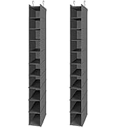 MAX Houser 10-Shelf Hanging Shoe Shelf Organizer, Hanging Shoe Storage for Closet,Pack of 2(Grey)