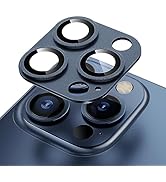 QingWaer Camera Lens Protector for iPhone 15 Pro / 15 Pro Max, 3D Alloy Metal and Tempered Glass ...