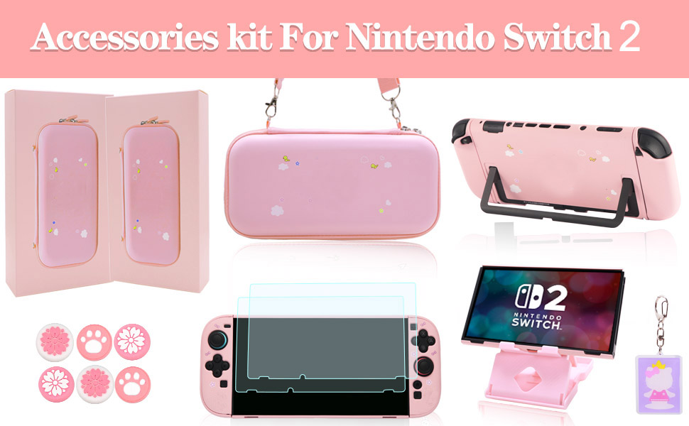 nintendo switch 2 accessories pink