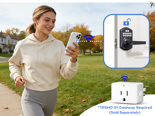Remote lock/unlock requires TEEHO G1 gateway