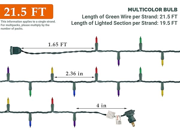 Multicolor Christmas String Lights