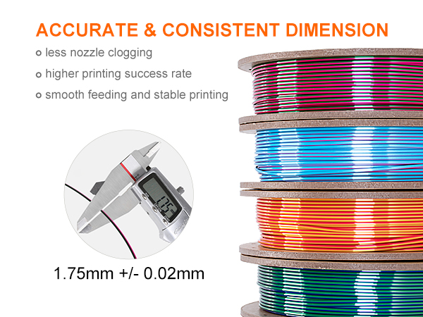 Dual color *4 PLA filament accurate