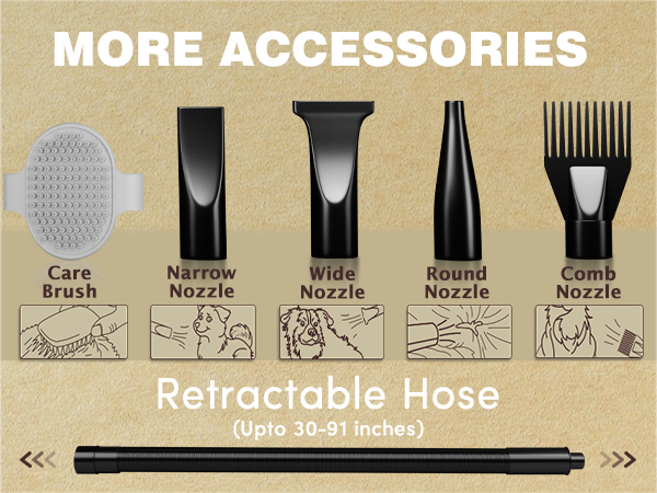 Blanlody Dog Dryer Pet Hair Blower High Velocity for Grooming