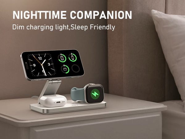 foldable 3 in 1 wireless charging station