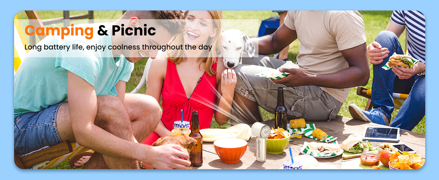 Camping &amp;amp;amp;amp; Picnic Long battery life, enjoy coolness throughout the day