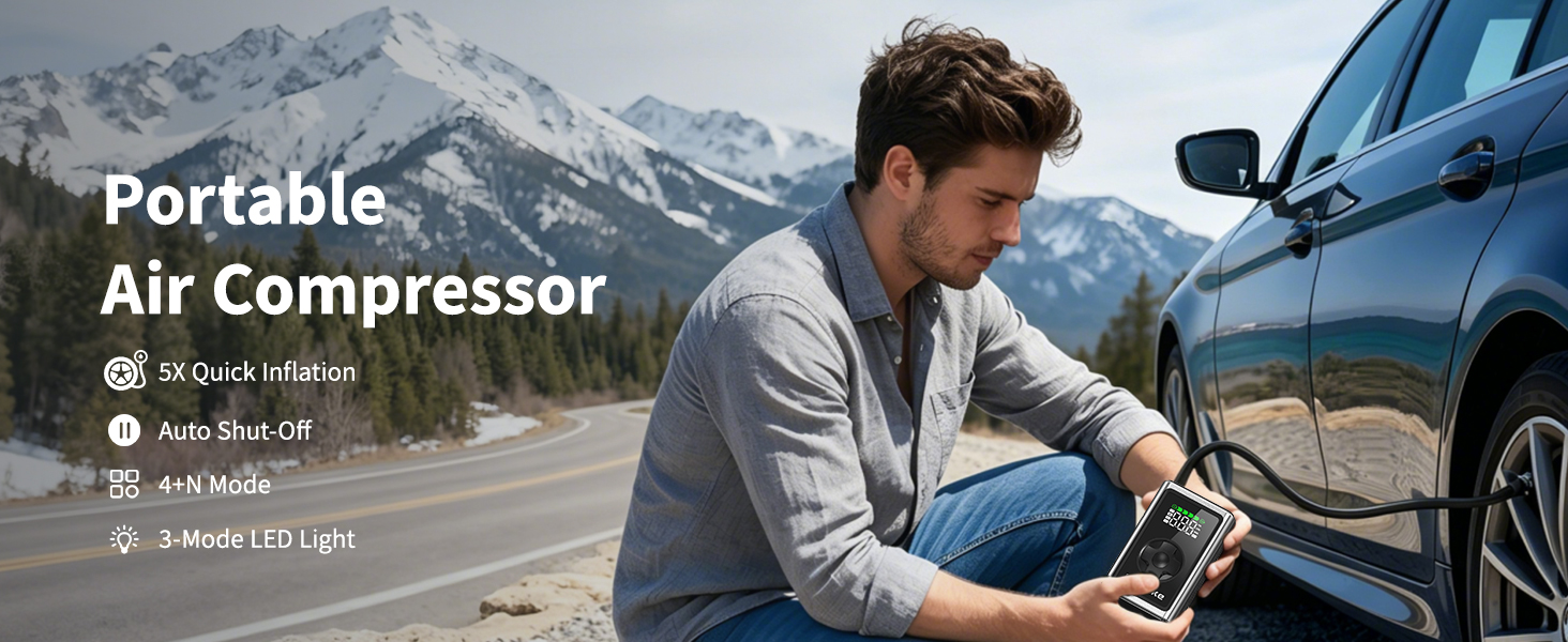 tire inflator portable air compressor