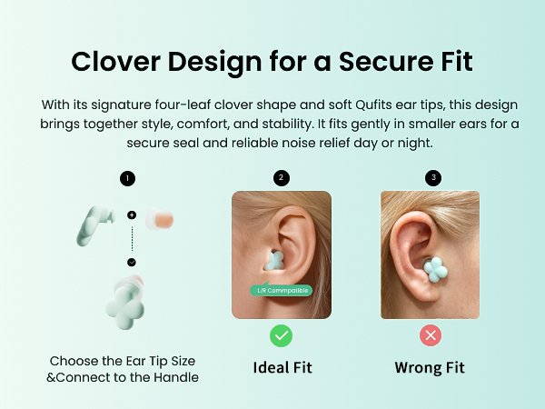 Ear Plugs Women Small Ear Canals Qufits Noise Cancelling Reusable Silicone Earplugs Sleeping Work