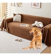 Yajue Chenille Couch Cover for Dogs - Sofa Covers for 2 Cushion Sofa Pet Friendly, Scratch Resist...