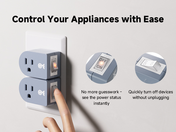 Power-off indicator for easy monitoring of outlet switch status