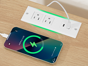 nightstand with charging station