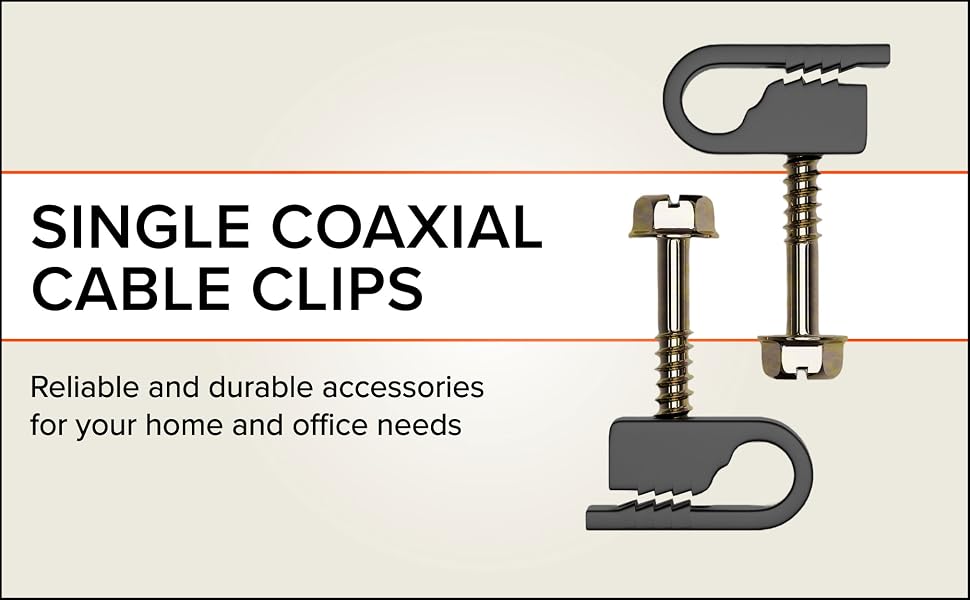 Single Coaxial Cable Clips