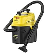 Stanley SL18910P-3 Wet/Dry, 3 Gallon, 3 Horsepower, Portable Car Vacuum, 3.0 HP AC, Black+Yellow