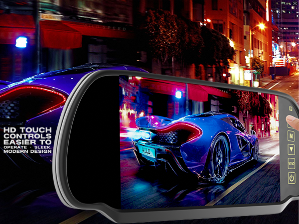 7 Inch TFT LCD Car Rearview Mirror Monitor