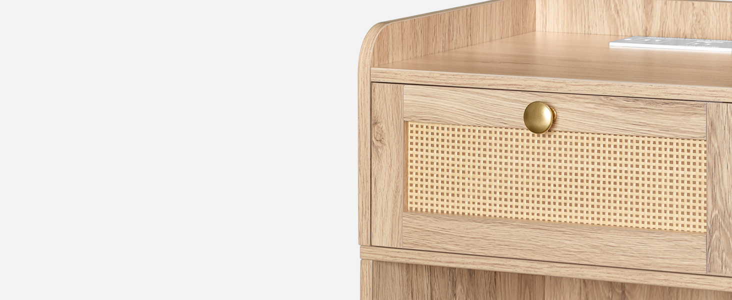 rattan nightstand
