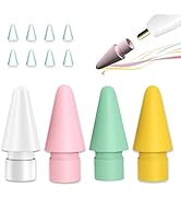 AmberVec 4 Pack Replacement Tips for Apple Pencil 2nd Generation and 1st Gen, Fine Point Nibs wit...