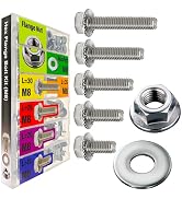 EEEEE Metric Hex Flanged Bolt Assortment Kit 96pcs and Nuts Kit Set,M8 Bolt 16mm 20mm 25mm 30mm 3...