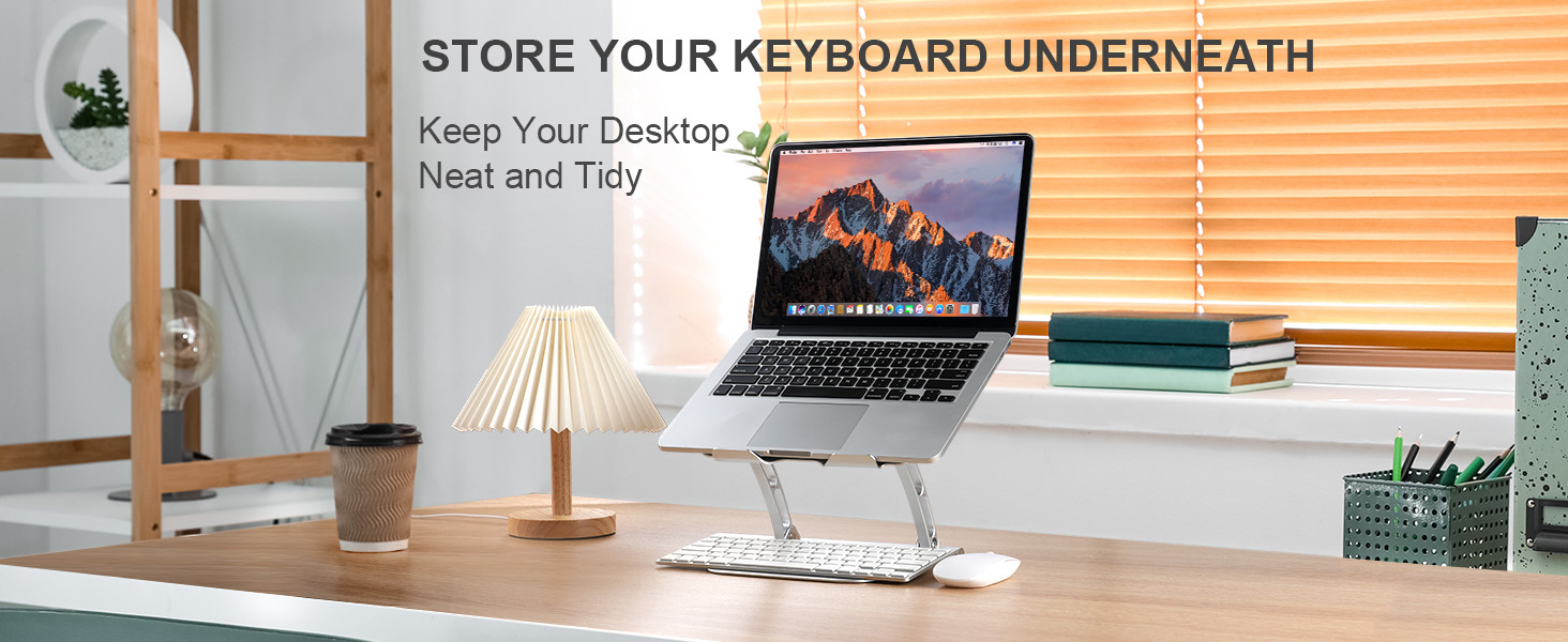 laptop stand for desk with cooling fan