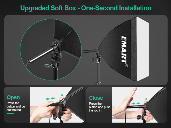 Softbox Photography Light Kit Pull Soft Box with Remote/APP Intelligent Control update softbox 2