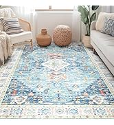 BESTSWEETIE Area Rug 5x7 Rugs for Living Room 5 x 7 Washable Rugs Non Slip Vintage Boho Living Ro...