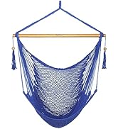 JoyView Hammock Chair with Spreader Bar Caribbean Hammock Swing Chair 300 LBS Weight Capacity XL ...