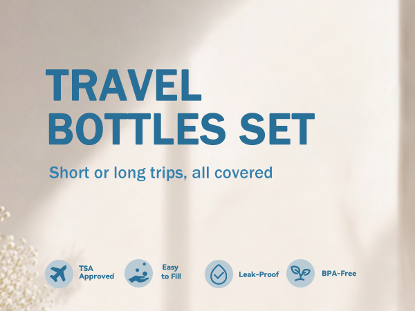 TSA Approved Travel Bottles for Toiletries