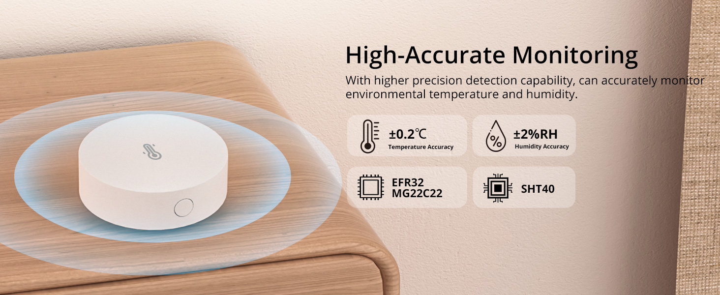 SONOFF SNZB-02P Zigbee Temperature and Humidity Sensor Indoor Thermometer Hygrometer