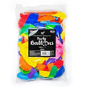 balloons rainbow party colored latex Assorted colors Multicolored Kids Birthday Party Pack helium