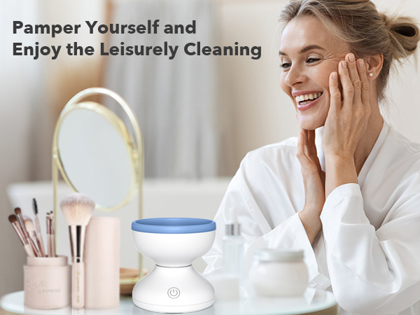 pamper yourself and enjoy the leisurely cleaning with alyfini electric makeup brush cleaner machine