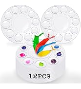 12Pcs Clear Paint Tray Palettes,Plastic Paint Pallets for Kids to Paints | Paint Trays for Studen...