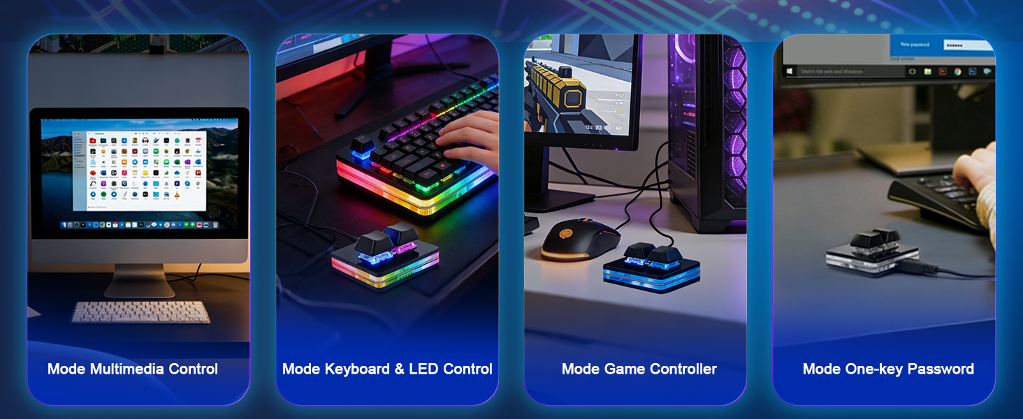 5 key mini mechanical programmable gaming keypad macro OSU keyboard Cherry red