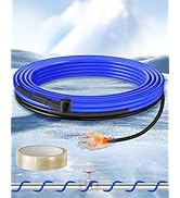 WILAWELS 9 FT Water Pipe Heating Cable, 5W Constant Power Self-Regulating Heating Cable, 5W/FT, I...