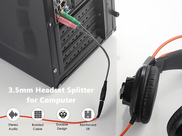 MillSO headset splitter cable for pc