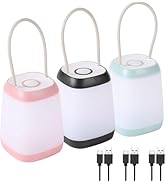 Hilngav 3 Pack LED Camping Light, 3 Light Modes Rechargeable Battery Powered Night Light for Indo...