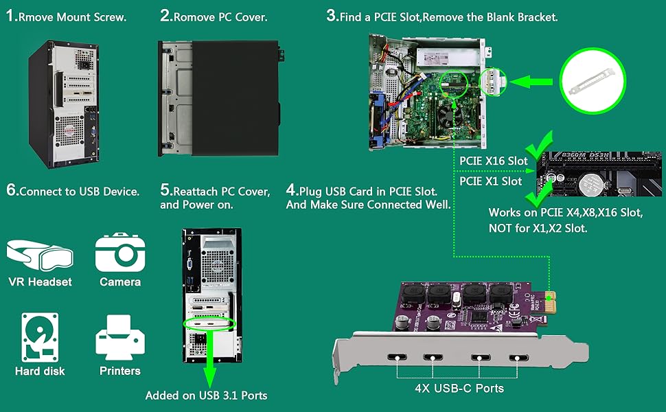 pcie usb card pcie usb expansion card pcie usb 3.0 expansion card usb-C cardv