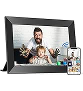BIGASUO 10.1 Inch WiFi Digital Picture Frame, IPS HD Touch Screen Cloud Smart Photo Frames with B...