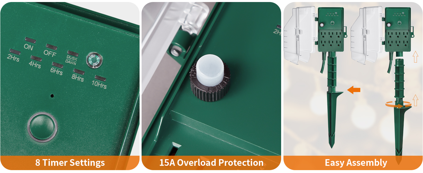 outdoor power strip with timer