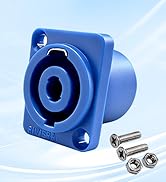 RIVIERA Speaker 4 Pole Square (Rectangle) - Speakon Female Socket Panel/Chassis Mount - Compatibl...