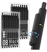 JIMMIDDA 16Pcs Black Gel Pens - 0.7mm Medium Point Black Ink Pens | Smooth Writing - Quick Drying...
