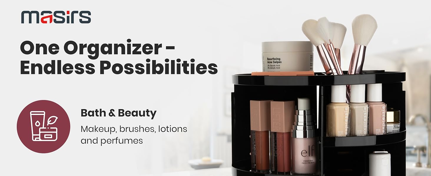 Rotating Makeup Organizer bath beauty