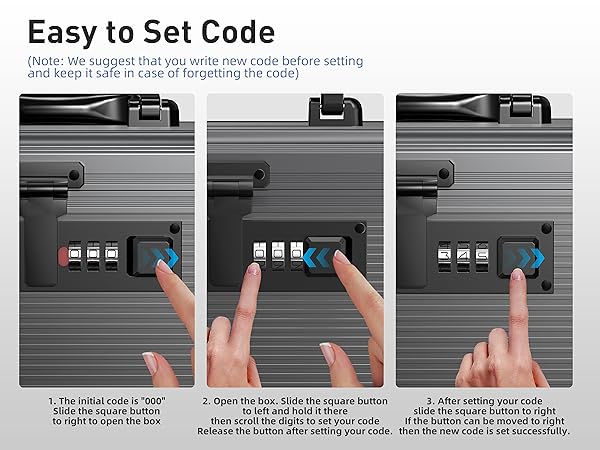 Lock box with code