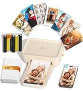 HPRT CP4100 4x6 Photo Printer with 108 Sheets & 2 Ribbons, Full-Color Thermal Dye Sublimation Wi-...