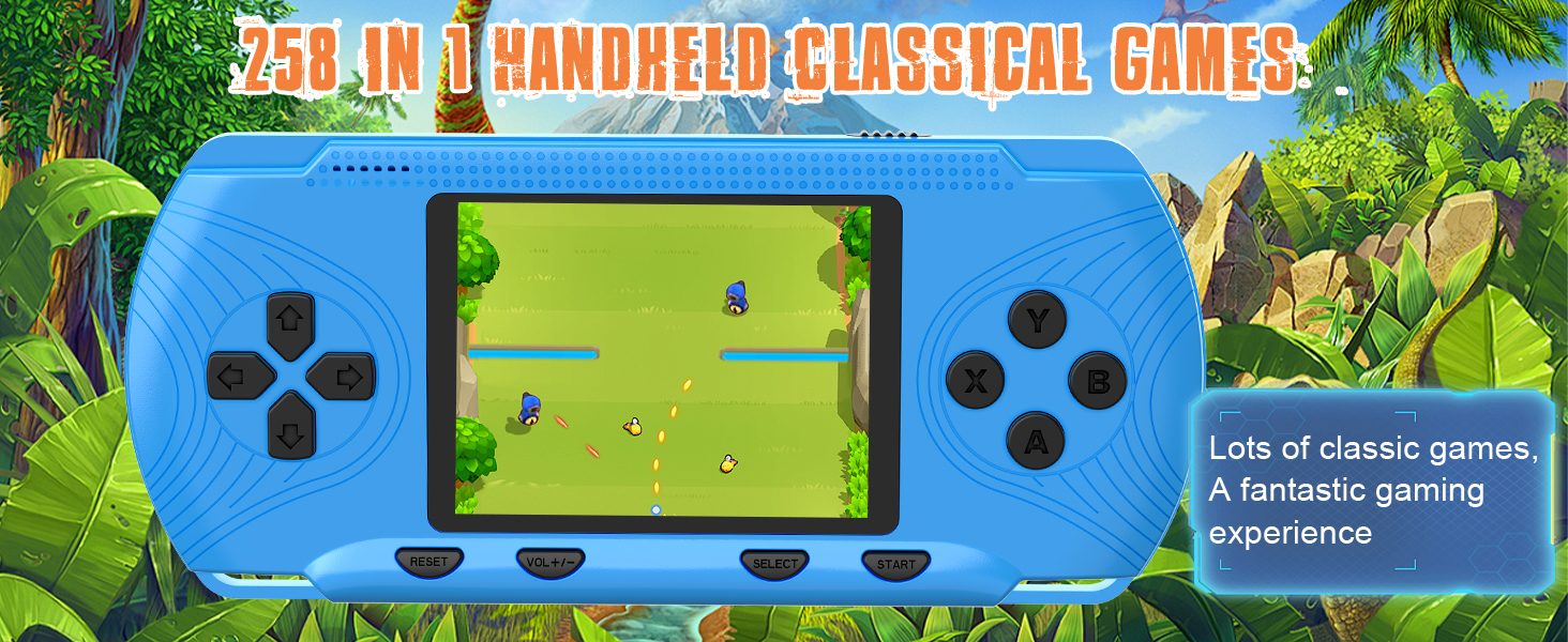 Handheld Game Console for Kids Adults- 258 Retro Video Games