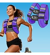 Zikopomi Weighted Vest Woman Man, 6lb/8lb/12lb/16lb/20lb/25lb/30lb Weight Vest with Reflective St...
