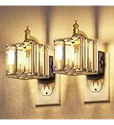 DORESshop Night Light, Dimmable Night Lights Plug into Wall, Crystal Night Light with 0-100 LM Ad...