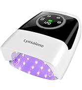132W UV LED Nail Lamp,Rechargeable UV Light for Gel Nails with 4 Timers &amp; LCD Screen,Prefsssional...