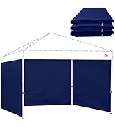 JANCANOPY Canopy Tent Gazebo Sidewalls for 10x10 Pop Up Canopy 99% UV Protection, Waterproof, 3 P...